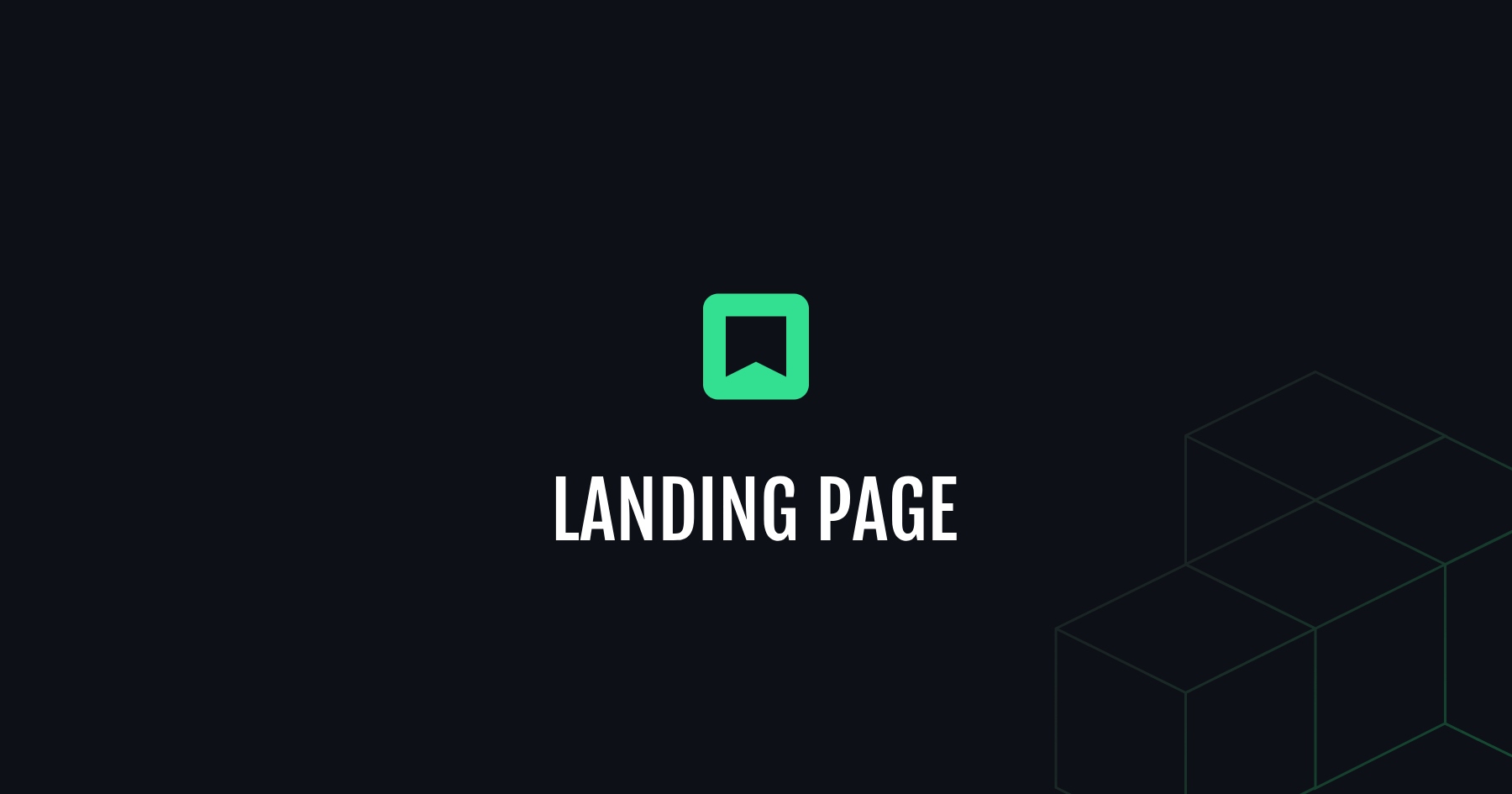 Create a landing page with the best page speeds and SEO to showcase your brand and procuts